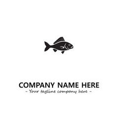 Fish silhouette logo company design vector illustration