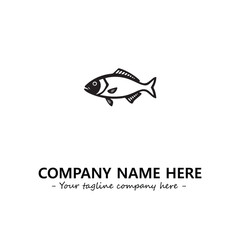 Fish silhouette logo company design vector illustration
