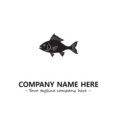 Fish silhouette logo company design vector illustration