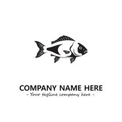 Fish silhouette logo company design vector illustration
