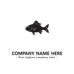 Fish silhouette logo company design vector illustration
