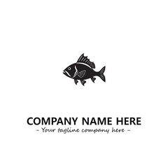 Fish silhouette logo company design vector illustration