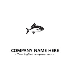 Fish silhouette logo company design vector illustration