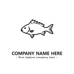 Fish silhouette logo company design vector illustration