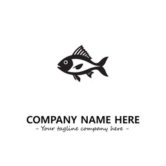 Fish silhouette logo company design vector illustration