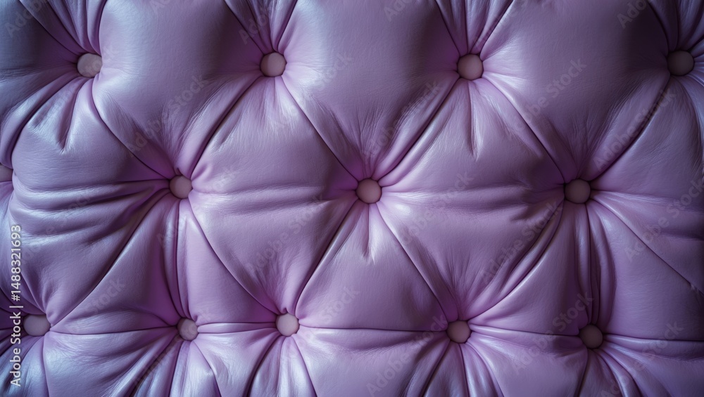 Poster rich purple leather surface featuring buttoned pattern for decor and background