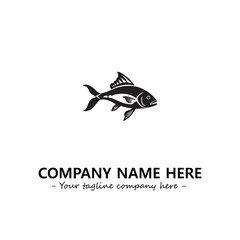 Fish silhouette logo company design vector illustration