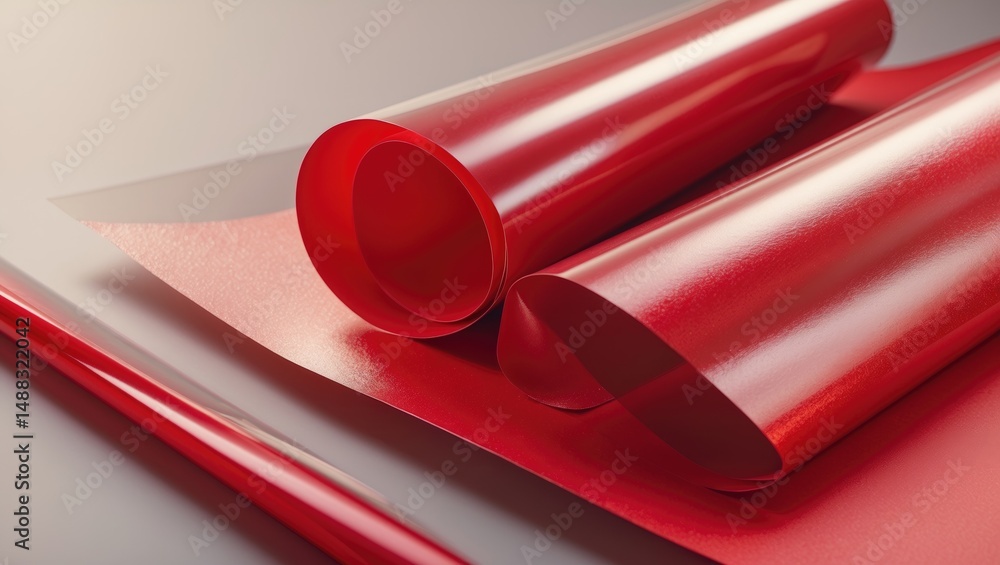 Poster velvety matte texture with a deep carmine paper backdrop. elegant abstract design featuring rich bur