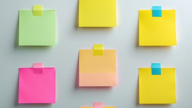 Isolated empty sticky note on background