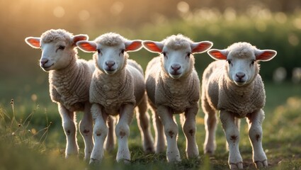 Fototapeta premium Ewe lambs of sheep