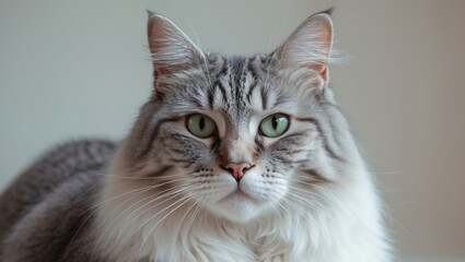 Obraz premium A detailed portrait of a cat