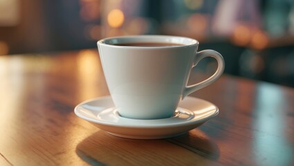Fototapeta premium Close-up of two take-away coffee cups on a table
