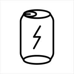 soda aluminum bottle can icon in flat style vector illustration