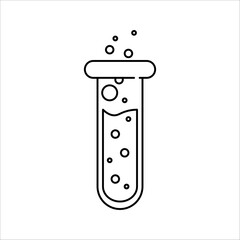 Test Tube Vector Illustration. Chemist. Laboratory. Science