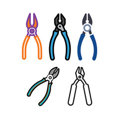 Vector illustration of a pliers