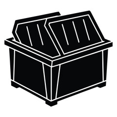 butcher element isolated meat bins on white background