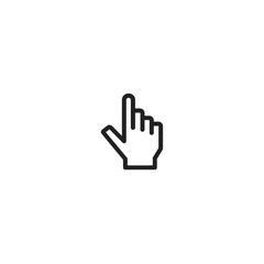 Obraz premium Hand icon indicates choice gesture on white background simple design