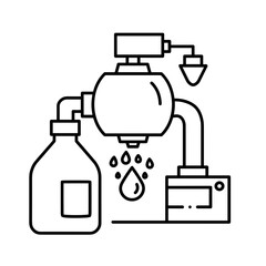 Obraz premium Industrial machinery for powder coating in a minimalistic style 