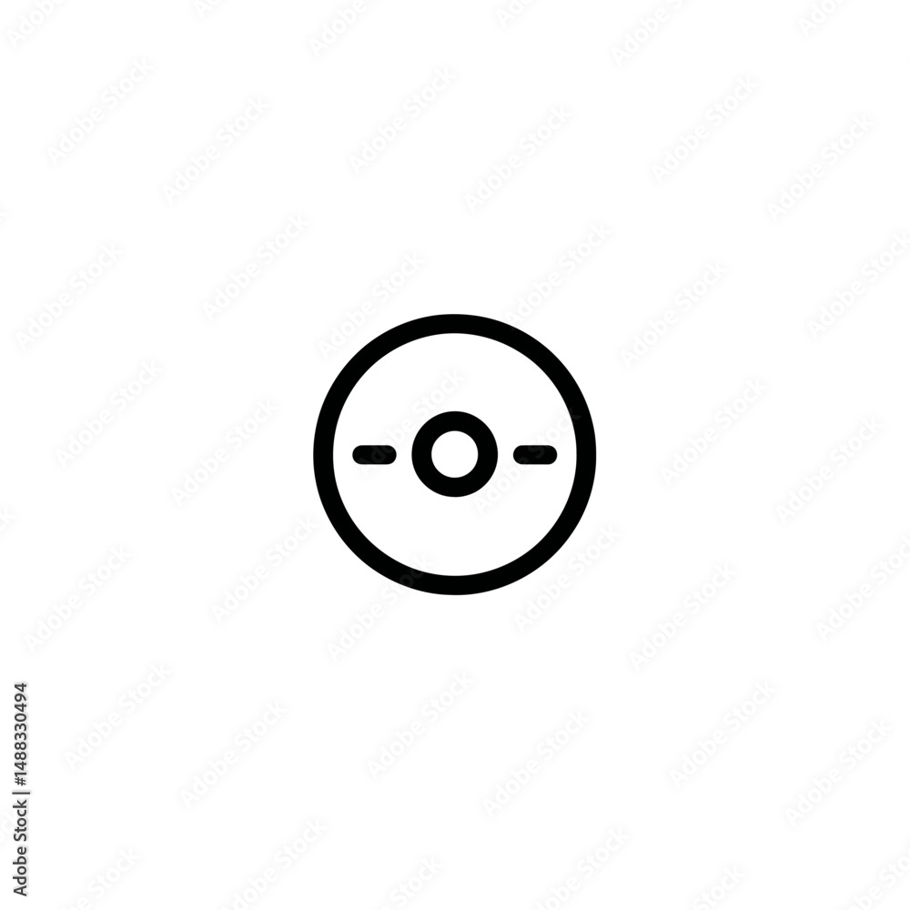Poster circular symbol defines abstract concept on white backdrop design icon graphic minimal simple clean