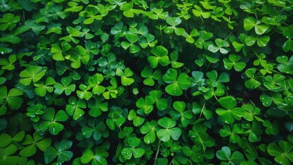 A seasonal design of clover plants