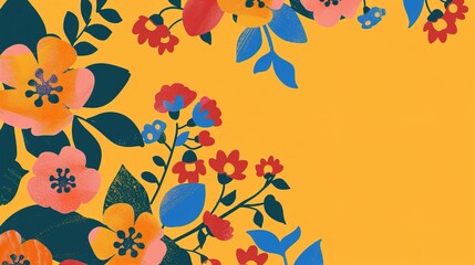 Obraz premium Enchanting Floral Element Border Backgrounds: Delicate Petal Frames, Vintage Botanical Edges, and Whimsical Flower-Infused Design Accents for Digital & Print Projects