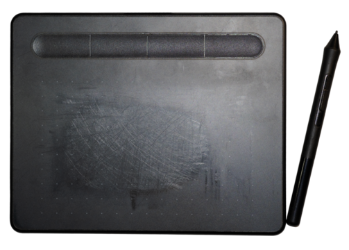 Pen mouse isolated on transparency background.