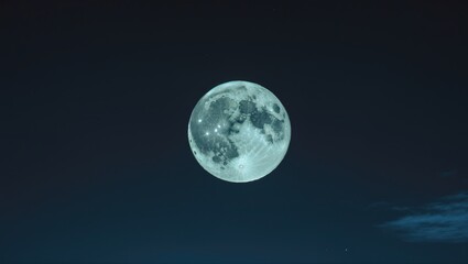 Fototapeta premium First quarter moon alone in a dark sky.