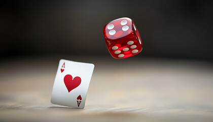 Floating Dice and Card Game