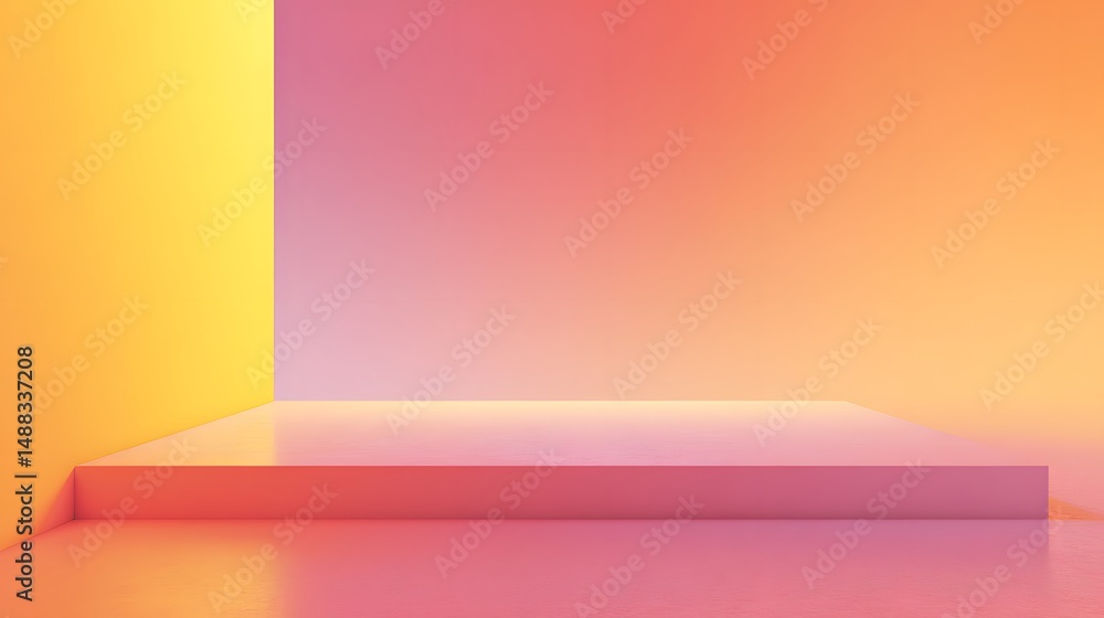 Aufkleber vibrant abstract backdrop with soft gradient colors and minimalist design