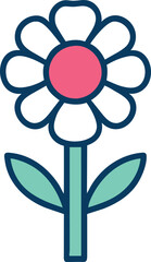 Simple Flower Icon Design Graphic