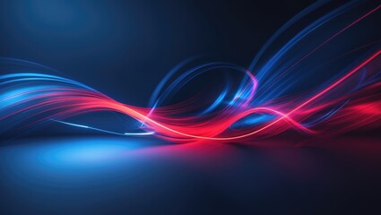 Fototapeta premium Abstract motion background featuring blue and red light