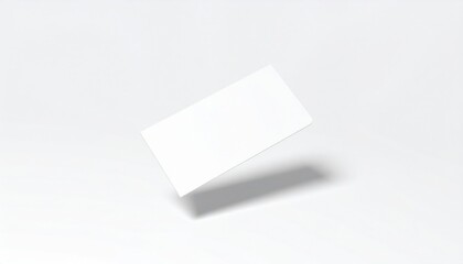 Floating blank business card minimalist background digital marketing concept studio environment top view