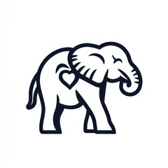 Fototapeta premium Elephant heart love animal graphic design