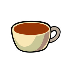 cup with tea drink vector illustration