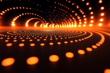 Glowing Tunnel of Light: Abstract Perspective