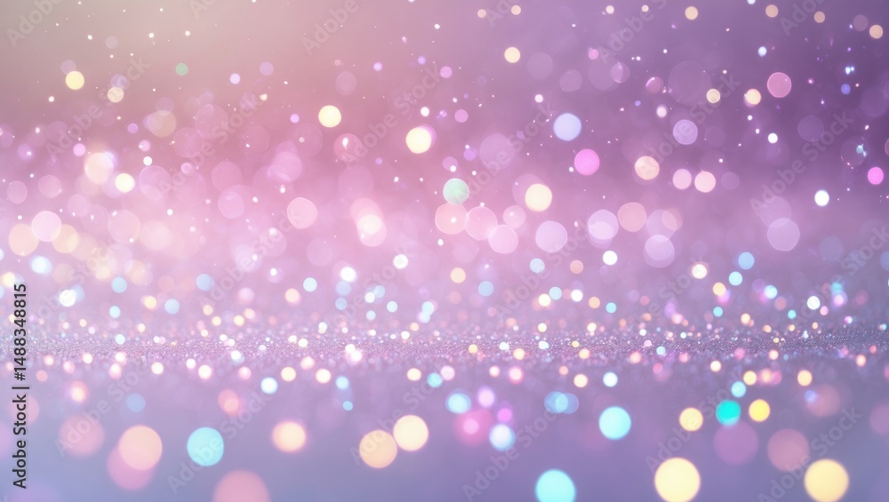Poster abstract background with rainbow hues and multicolored iridescent bokeh shine