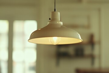 Hanging Lamp Fixture in Warm Interior