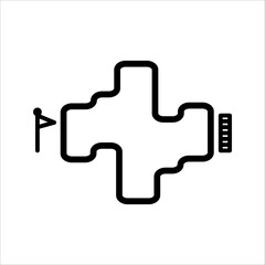 Race track icon in flat style isolated on white background vector illustration
