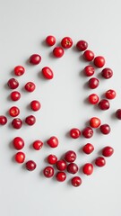 Vivid Red Berries Arranged in a Circle