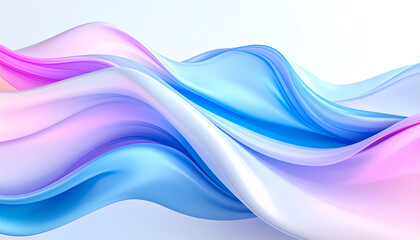 Flowing waves of pastel colors create a serene and visually appealing abstract design, evoking a sense of calm and movement