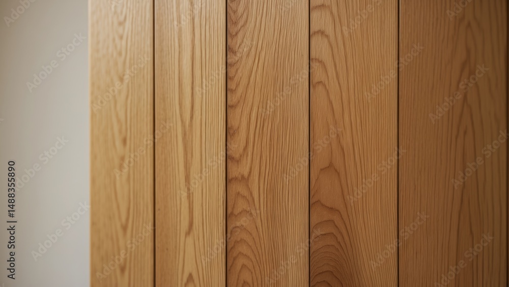 Poster textured pattern background showcasing polished and lacquered solid oak and ash slats. design compon
