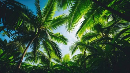 Fototapeta premium Fronds of the palm tree