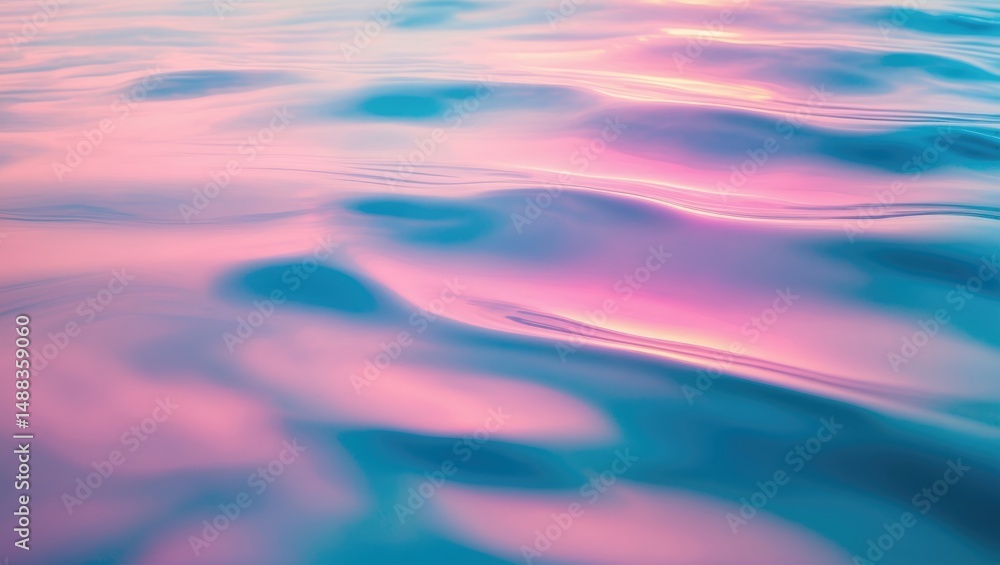 Poster top-down perspective of ocean surface featuring artistic gradient in a horizontal format