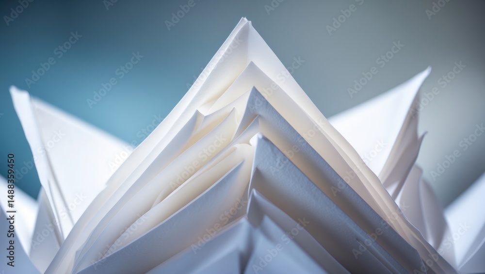 Aufkleber folded paper macro featuring a 3d effect against an abstract backdrop.