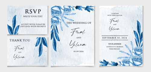 Naklejka premium Luxury wedding invitation card