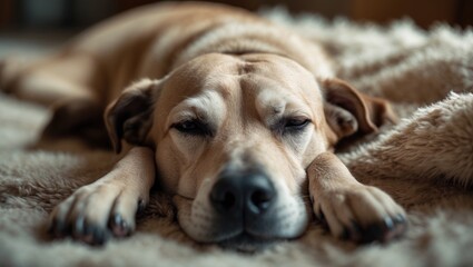 Lethargic Senior Dog Dozes Off All Day