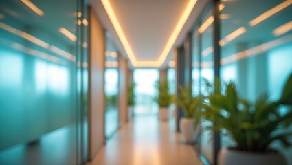 Defocused hotel decor with abstract blur for background in a modern setting