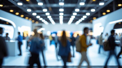 Large exhibition space with abstract blurring