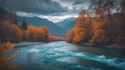 Peaks, forests, and waterway