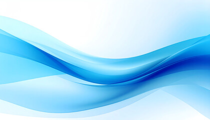 Abstract blue waves flow gracefully across a light background, creating a serene and calm visual effect